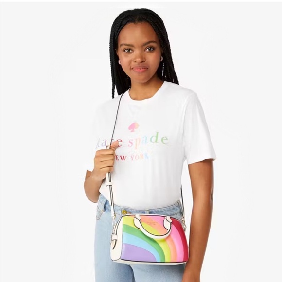 ♠️kate spade Pride Rainbow Collection Leather Duffle Crossbody Bag NWT - Picture 16 of 16